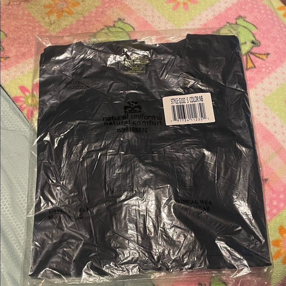 Natural Uniform Women's Black Scrub Top